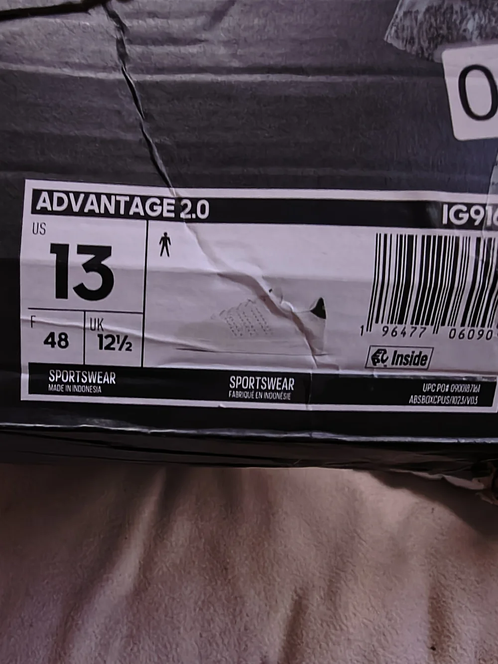 Brand New white N Green Advantage 2.0 Adidas Shoes Mens 13